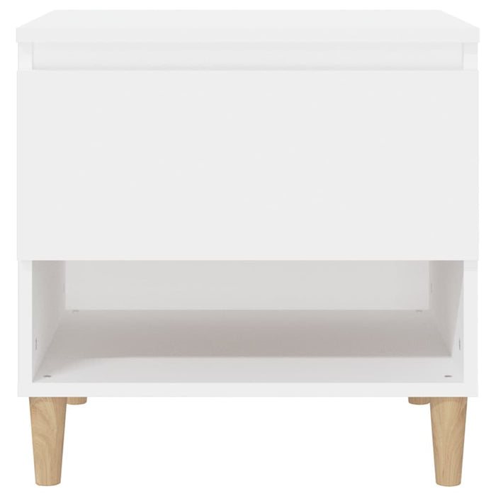 Comodino Bianco 50x46x50 cm in Legno Multistrato cod mxl 30021