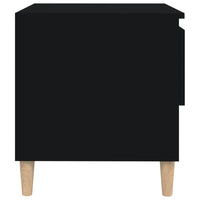 Comodino Nero 50x46x50 cm in Legno Multistrato 819534
