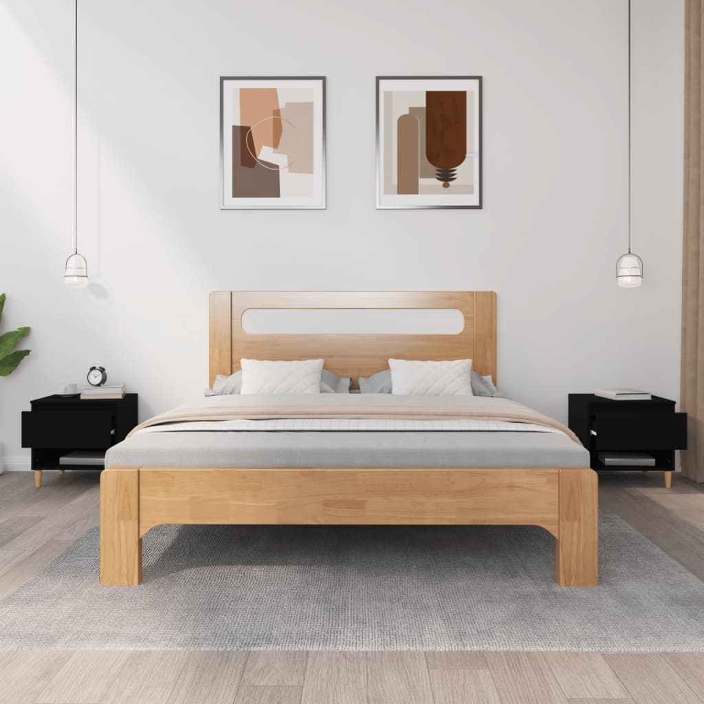 Comodini 2 pz Neri 50x46x50 cm in Legno Multistrato 819535