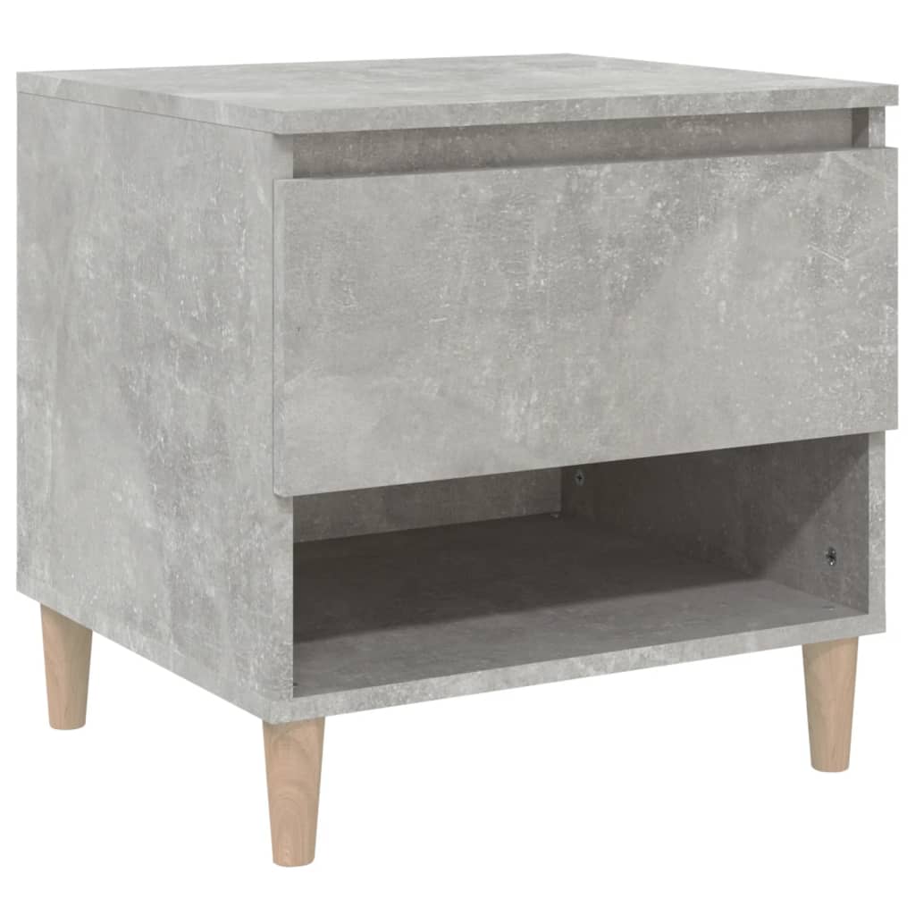 Comodino Grigio Cemento 50x46x50 cm in Legno Multistrato 819540