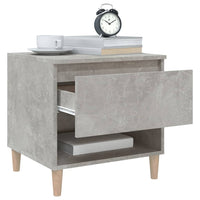 Comodino Grigio Cemento 50x46x50 cm in Legno Multistrato 819540