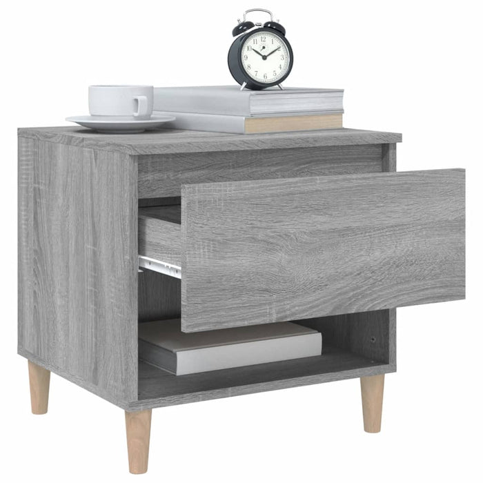 Comodini 2 pz Grigio Sonoma 50x46x50 cm in Legno Multistrato 819545