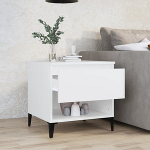 Tavolino Bianco 50x46x50 cm in Legno Multistrato 819548