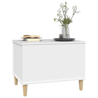 Tavolino da Salotto Bianco 60x44,5x45 cm in Legno Multistrato 819564