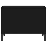 Tavolino da Salotto Nero 60x44,5x45 cm in Legno Multistrato 819573