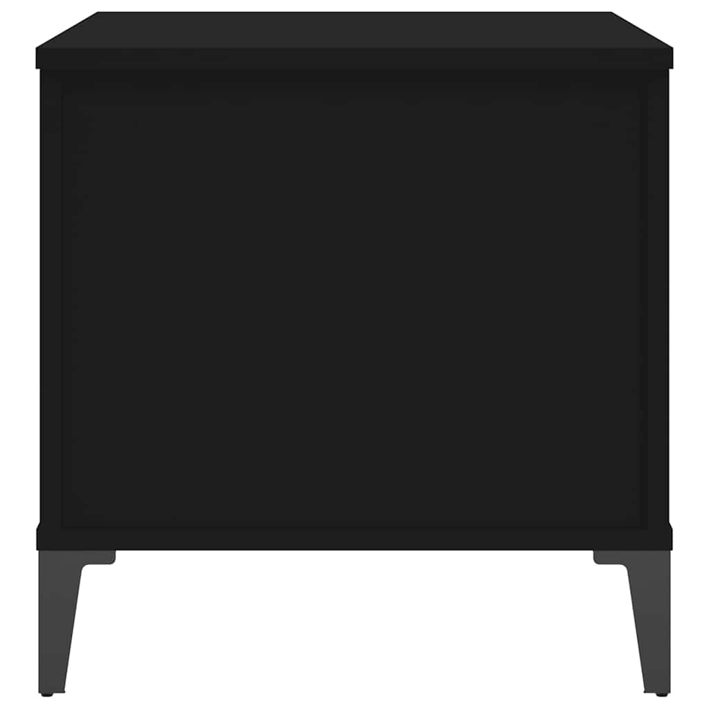 Tavolino da Salotto Nero 60x44,5x45 cm in Legno Multistrato 819573