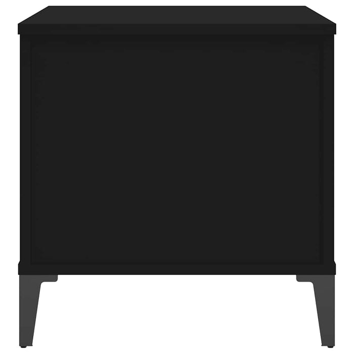 Tavolino da Salotto Nero 60x44,5x45 cm in Legno Multistrato 819573