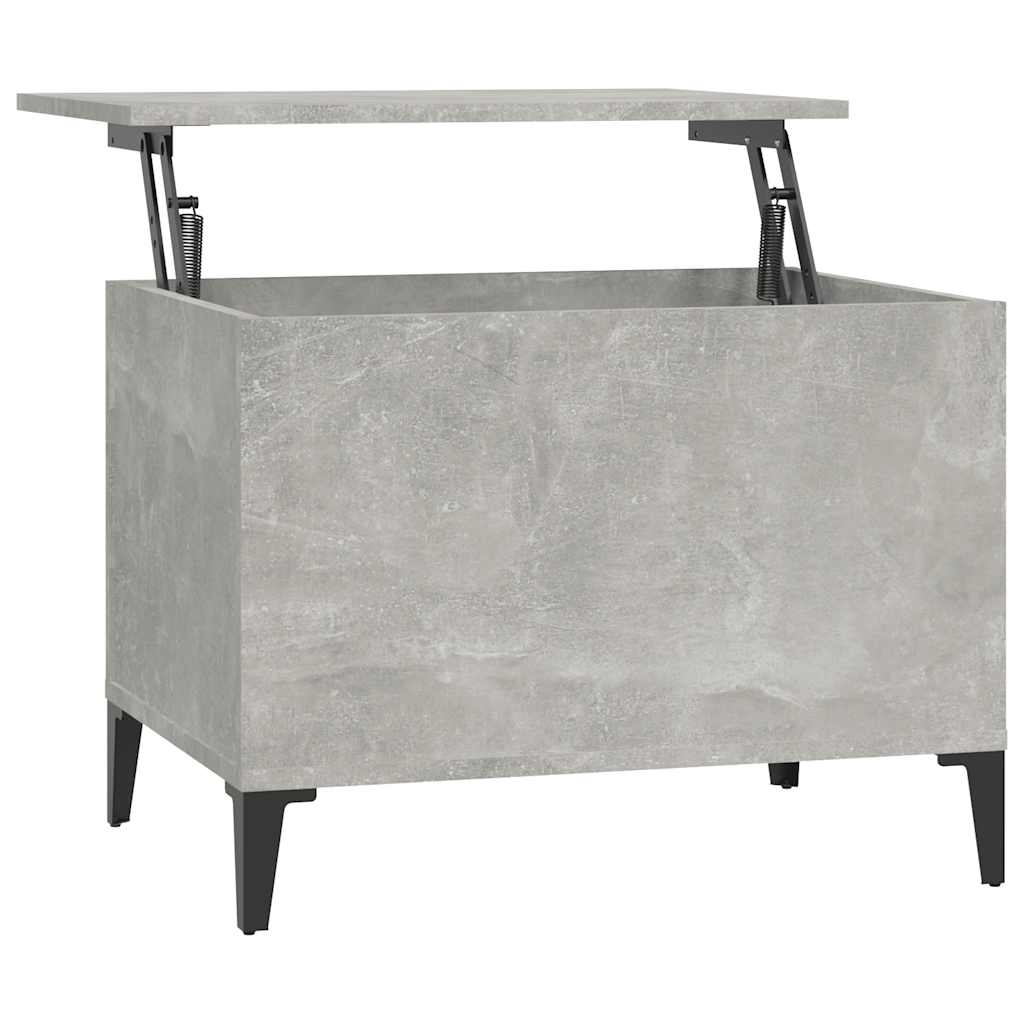 Tavolino Salotto Grigio Cemento 60x44,5x45 cm Legno Multistrato 819576