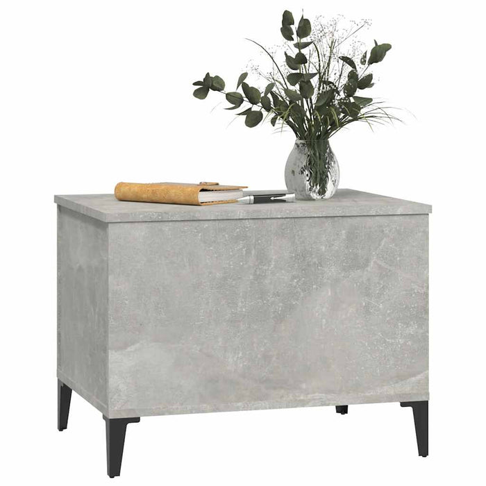 Tavolino Salotto Grigio Cemento 60x44,5x45 cm Legno Multistrato 819576