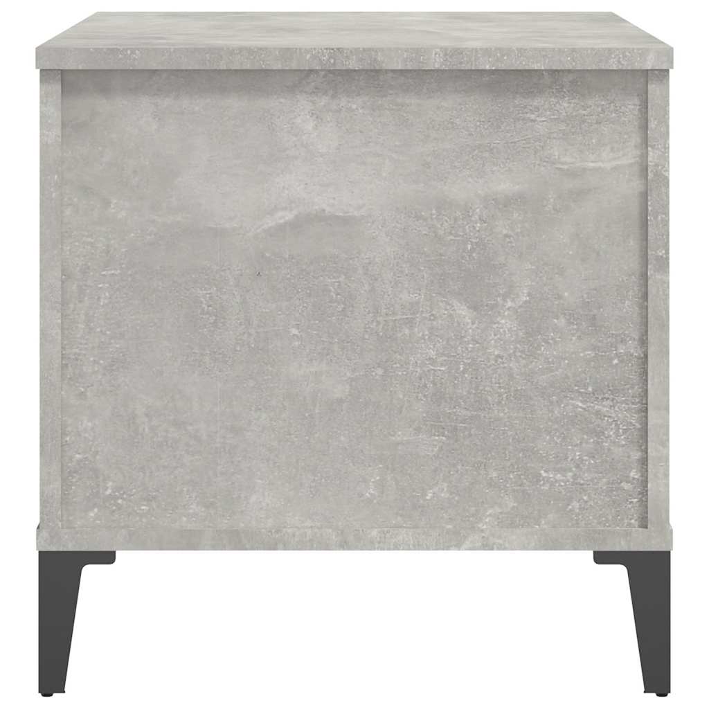Tavolino Salotto-Tavolino da soggiorno-Tavolo Grigio Cemento 60x44,5x45 cm Legno Multistrato 545925