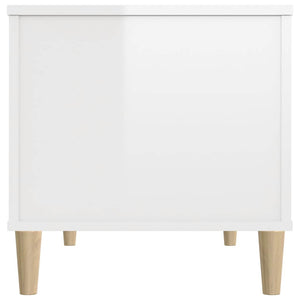 Tavolino Salotto Bianco Lucido 90x44,5x45 cm Legno Multistrato cod mxl 26952