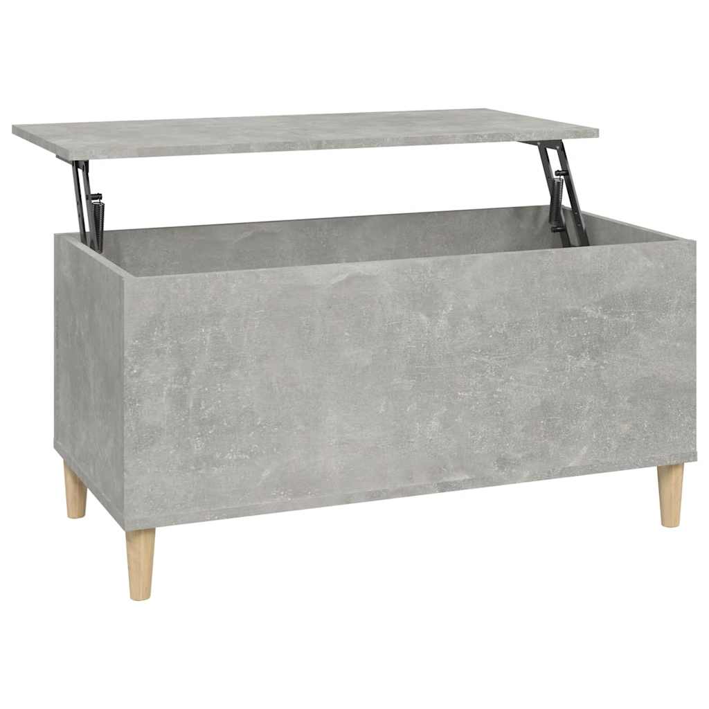 Tavolino Salotto Grigio Cemento 90x44,5x45 cm Legno Multistrato cod mxl 26953