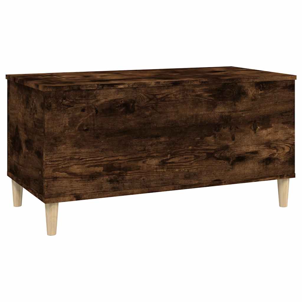 Tavolino da Salotto-Tavolino da soggiorno-Tavolo Rovere Fumo 90x44,5x45 cm Legno Multistrato 423087
