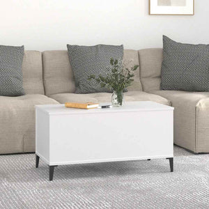 Tavolino da Salotto-Tavolino da soggiorno-Tavolo Bianco 90x44,5x45 cm in Legno Multistrato 859106