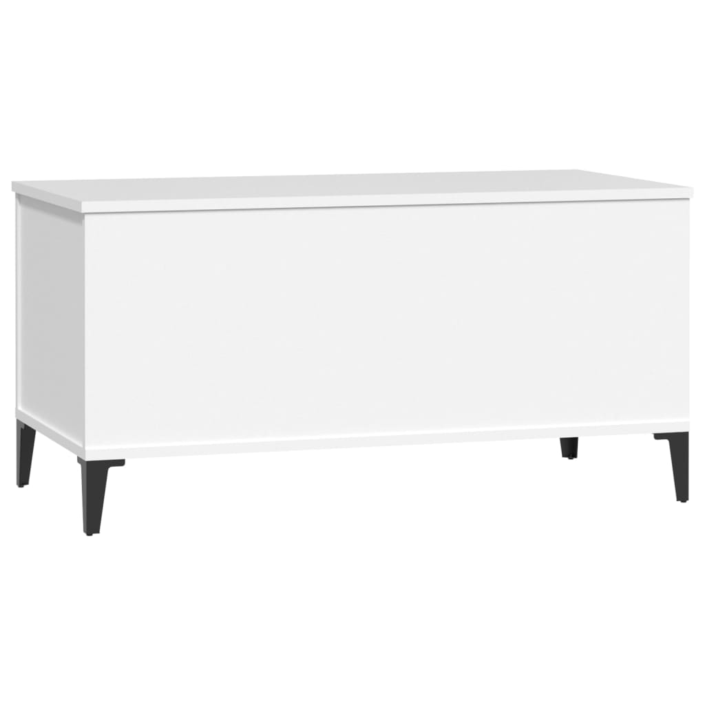 Tavolino da Salotto Bianco 90x44,5x45 cm in Legno Multistrato 819588