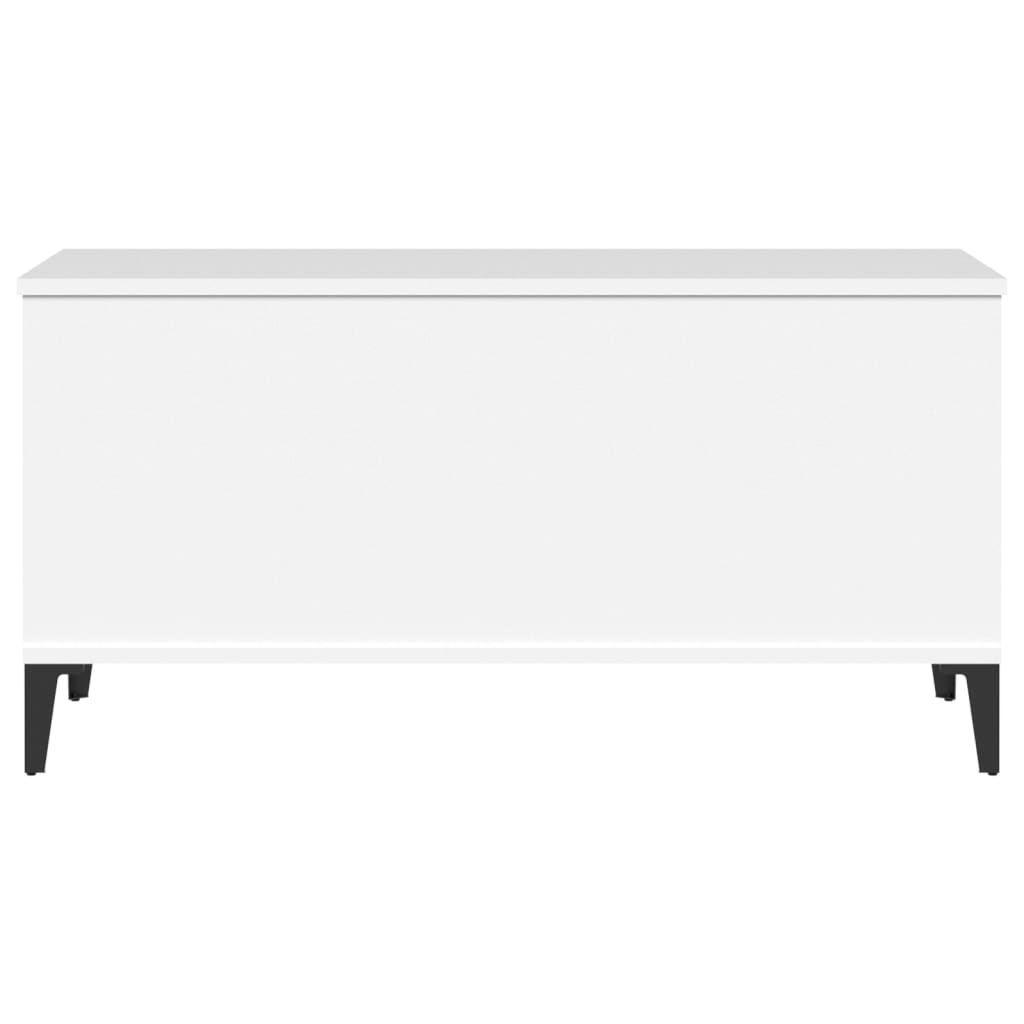 Tavolino da Salotto Bianco 90x44,5x45 cm in Legno Multistrato 819588