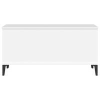 Tavolino da Salotto Bianco 90x44,5x45 cm in Legno Multistrato 819588