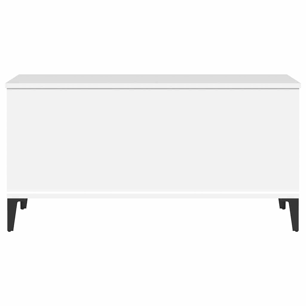 Tavolino da Salotto-Tavolino da soggiorno-Tavolo Bianco 90x44,5x45 cm in Legno Multistrato 859106