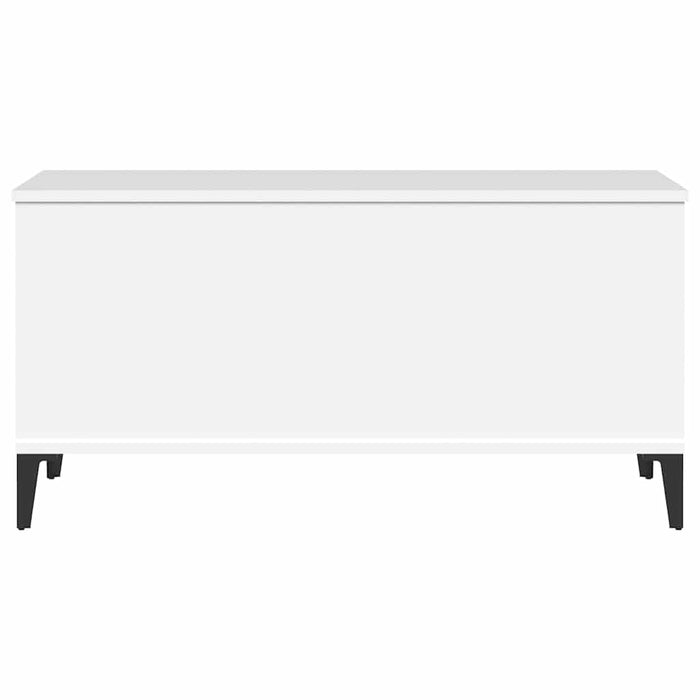 Tavolino da Salotto-Tavolino da soggiorno-Tavolo Bianco 90x44,5x45 cm in Legno Multistrato 859106