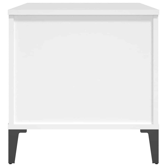 Tavolino da Salotto Bianco 90x44,5x45 cm in Legno Multistrato