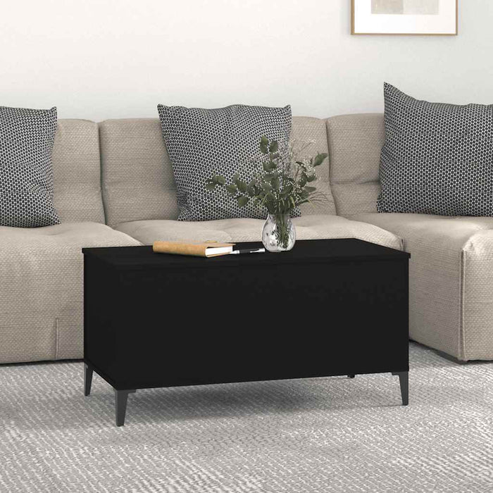 Tavolino da Salotto Nero 90x44,5x45 cm in Legno Multistrato cod mxl 27301