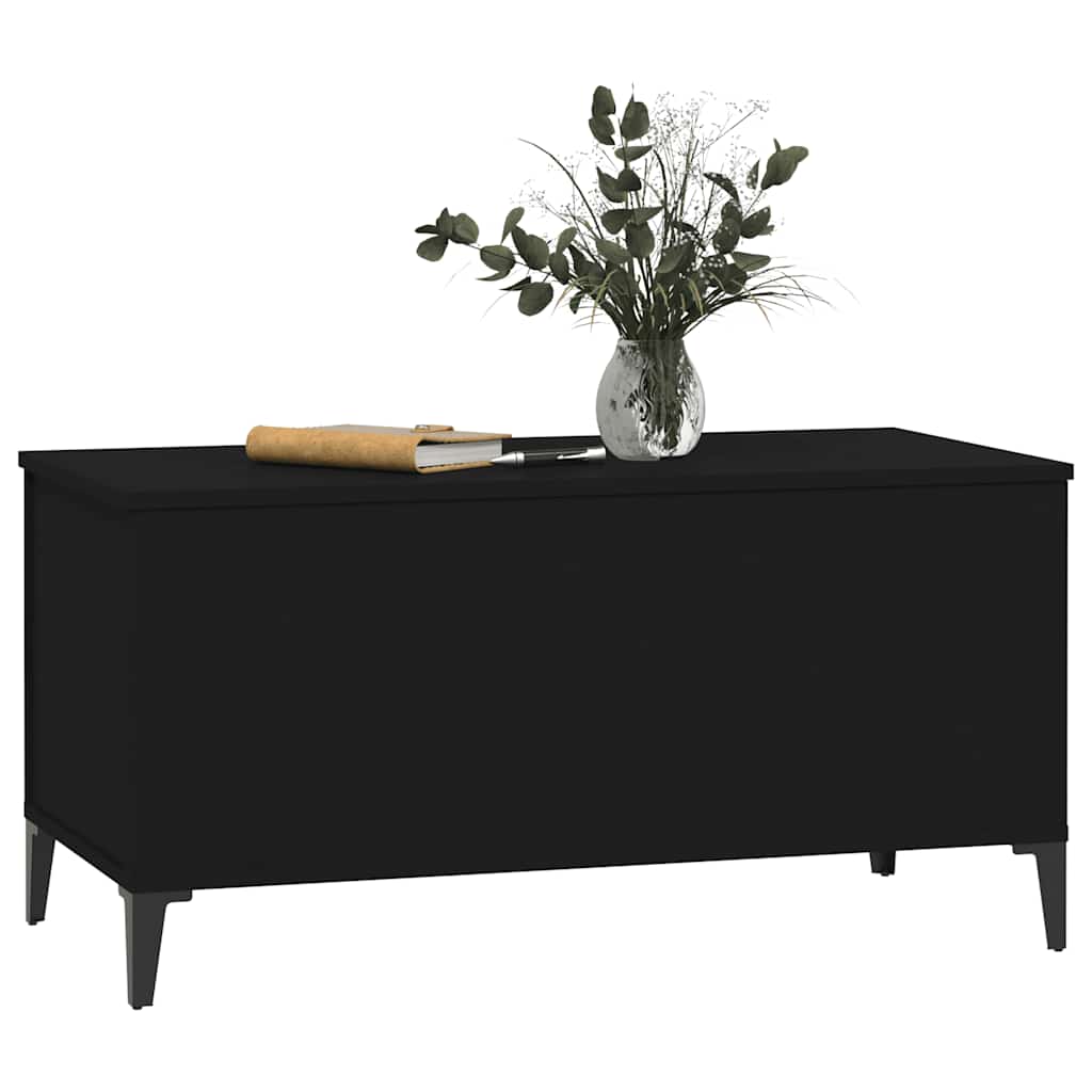 Tavolino da Salotto Nero 90x44,5x45 cm in Legno Multistrato cod mxl 27301