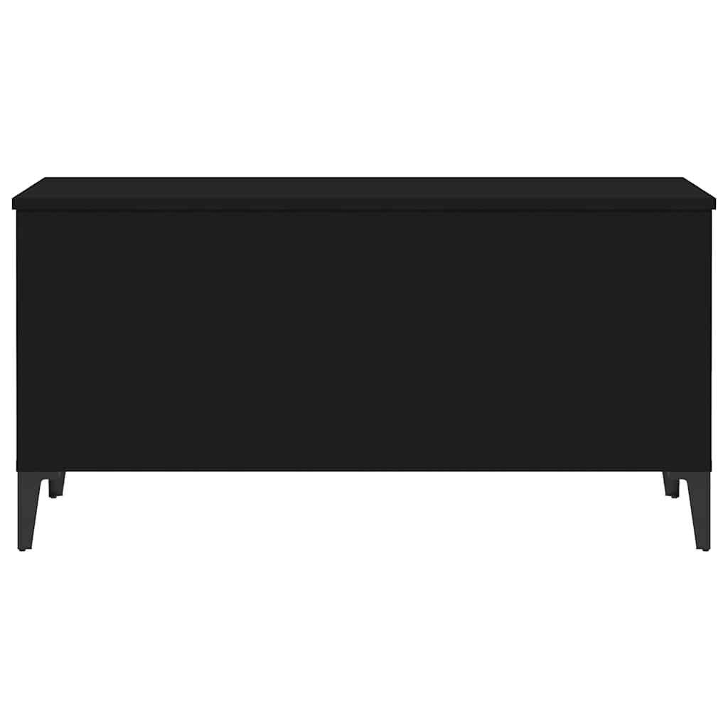Tavolino da Salotto Nero 90x44,5x45 cm in Legno Multistrato 819589