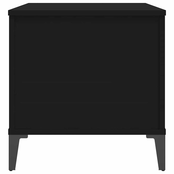 Tavolino da Salotto Nero 90x44,5x45 cm in Legno Multistrato 819589