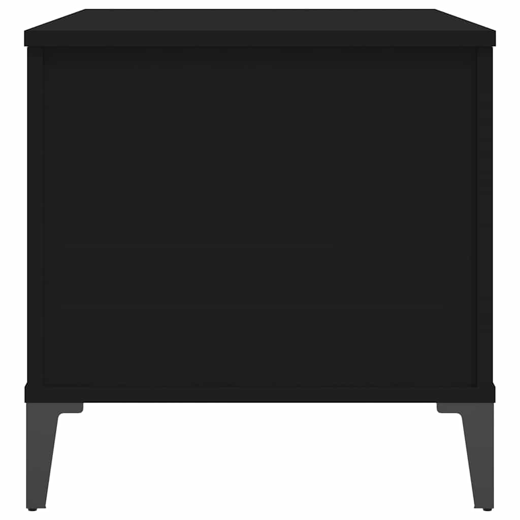 Tavolino da Salotto-Tavolino da soggiorno-Tavolo Nero 90x44,5x45 cm in Legno Multistrato 605704