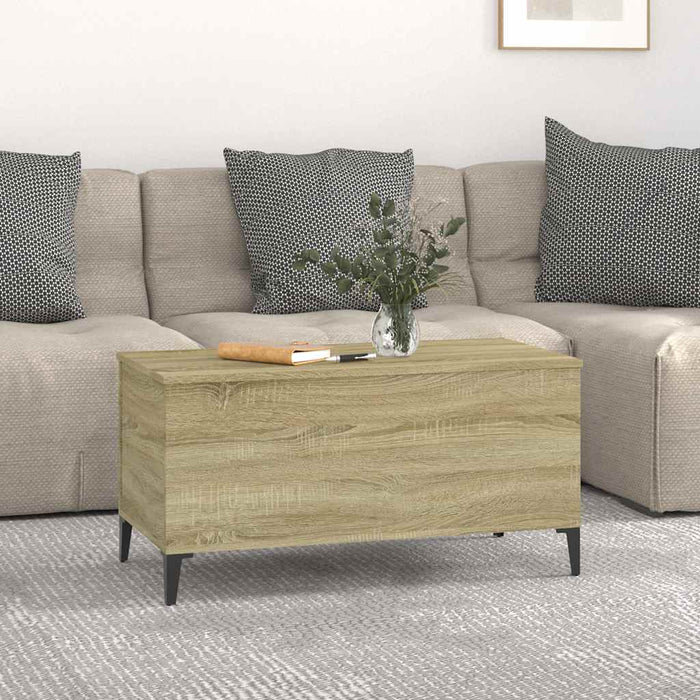 Tavolino Salotto-Tavolino da soggiorno-Tavolo Rovere Sonoma 90x44,5x45 cm Legno Multistrato 471258