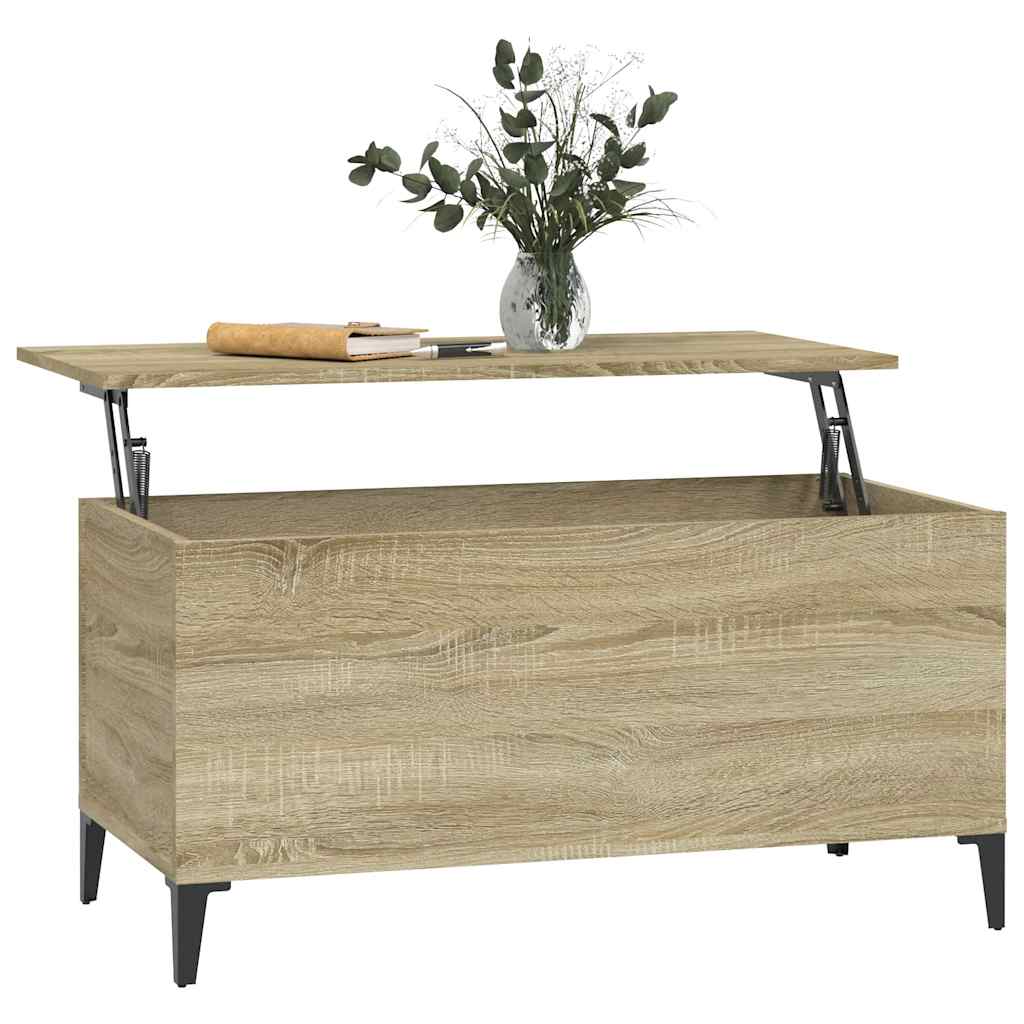 Tavolino Salotto-Tavolino da soggiorno-Tavolo Rovere Sonoma 90x44,5x45 cm Legno Multistrato 471258