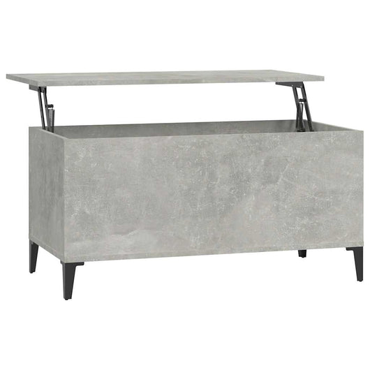 Tavolino Salotto-Tavolino da soggiorno-Tavolo Grigio Cemento 90x44,5x45 cm Legno Multistrato 326739