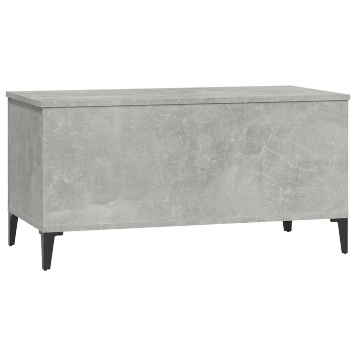 Tavolino Salotto Grigio Cemento 90x44,5x45 cm Legno Multistrato 819592