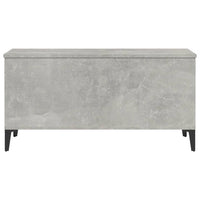 Tavolino Salotto Grigio Cemento 90x44,5x45 cm Legno Multistrato 819592