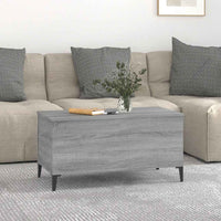 Tavolino Salotto-Tavolino da soggiorno-Tavolo Grigio Sonoma 90x44,5x45 cm Legno Multistrato 904033