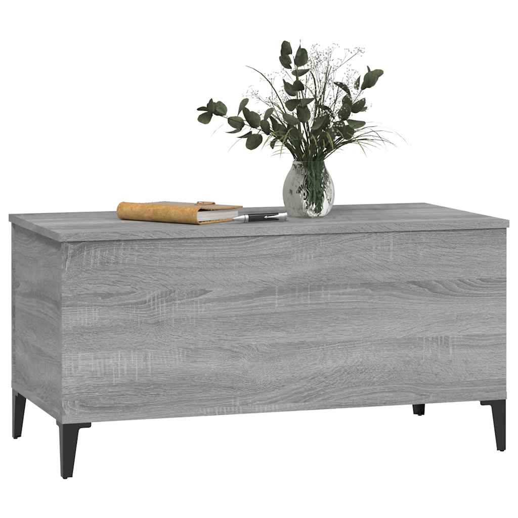 Tavolino Salotto Grigio Sonoma 90x44,5x45 cm Legno Multistrato 819594