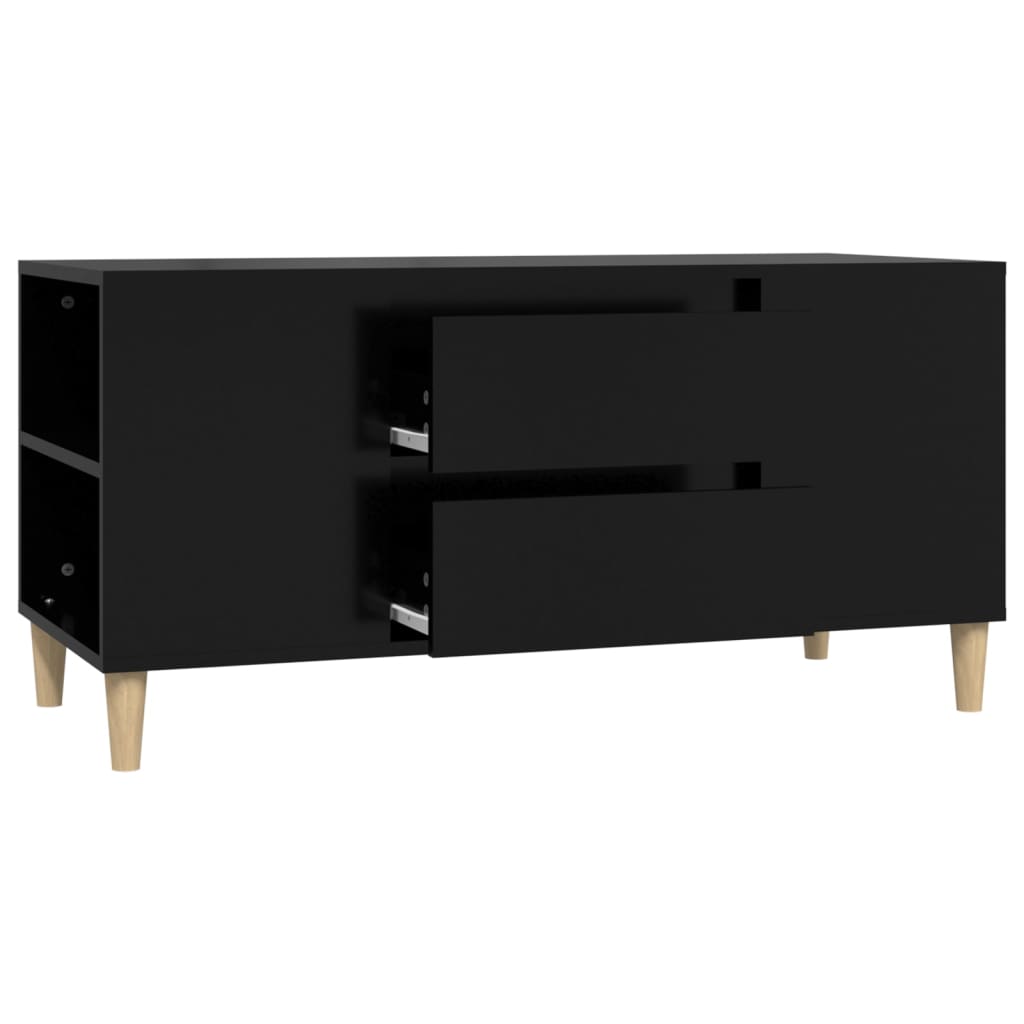 Mobile Porta TV Nero 102x44,5x50 cm in Legno Multistrato 819597