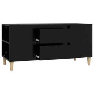 Mobile Porta TV Nero 102x44,5x50 cm in Legno Multistrato 819597