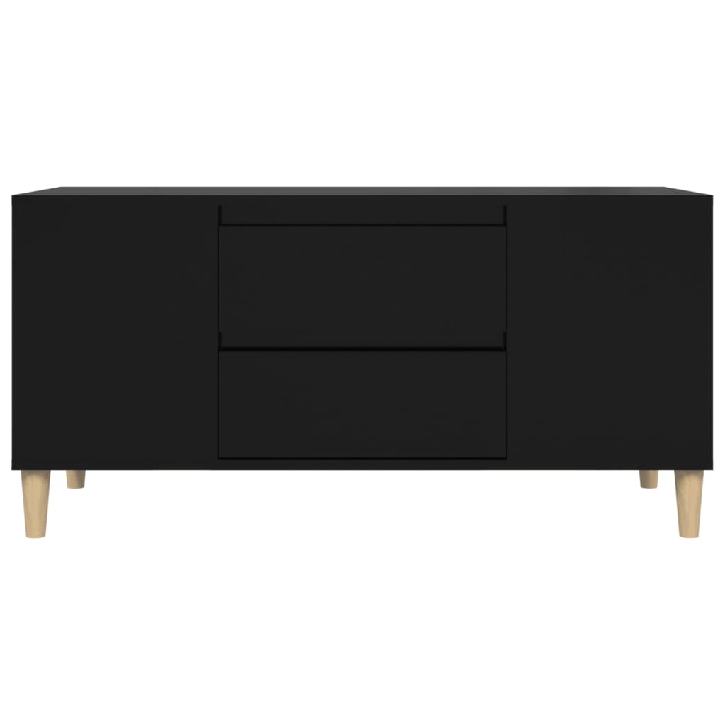 Mobile Porta TV Nero 102x44,5x50 cm in Legno Multistrato 819597