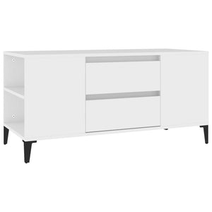 Mobile Porta TV Bianco 102x44,5x50 cm in Legno Multistrato 819604