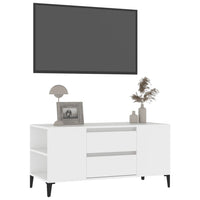 Mobile Porta TV Bianco 102x44,5x50 cm in Legno Multistrato 819604