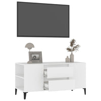 Mobile Porta TV Bianco 102x44,5x50 cm in Legno Multistrato 819604