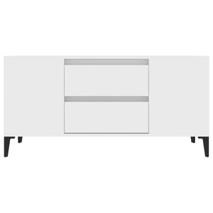 Mobile Porta TV Bianco 102x44,5x50 cm in Legno Multistrato 819604