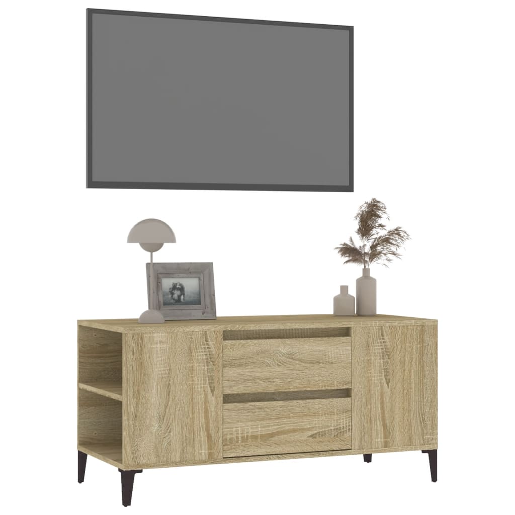 Mobile Porta TV Rovere Sonoma 102x44,5x50 cm Legno Multistrato 819607