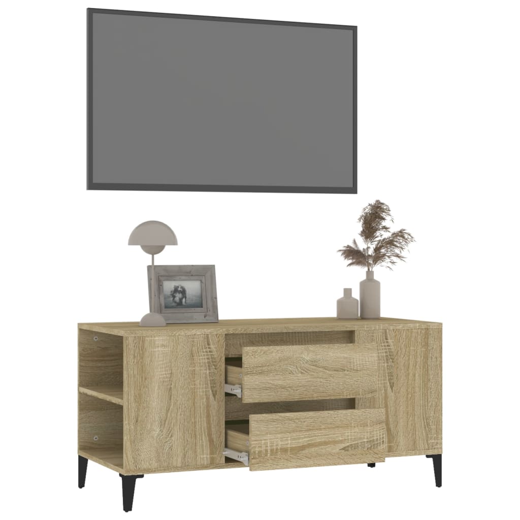 Mobile Porta TV Rovere Sonoma 102x44,5x50 cm Legno Multistrato 819607