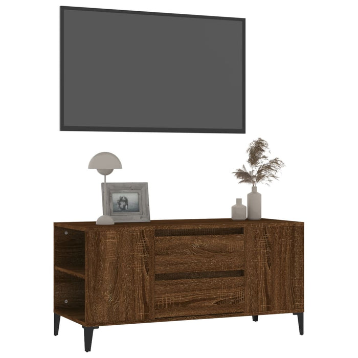 Mobile Porta TV Rovere Marrone 102x44,5x50 cm Legno Multistrato cod mxl 26786