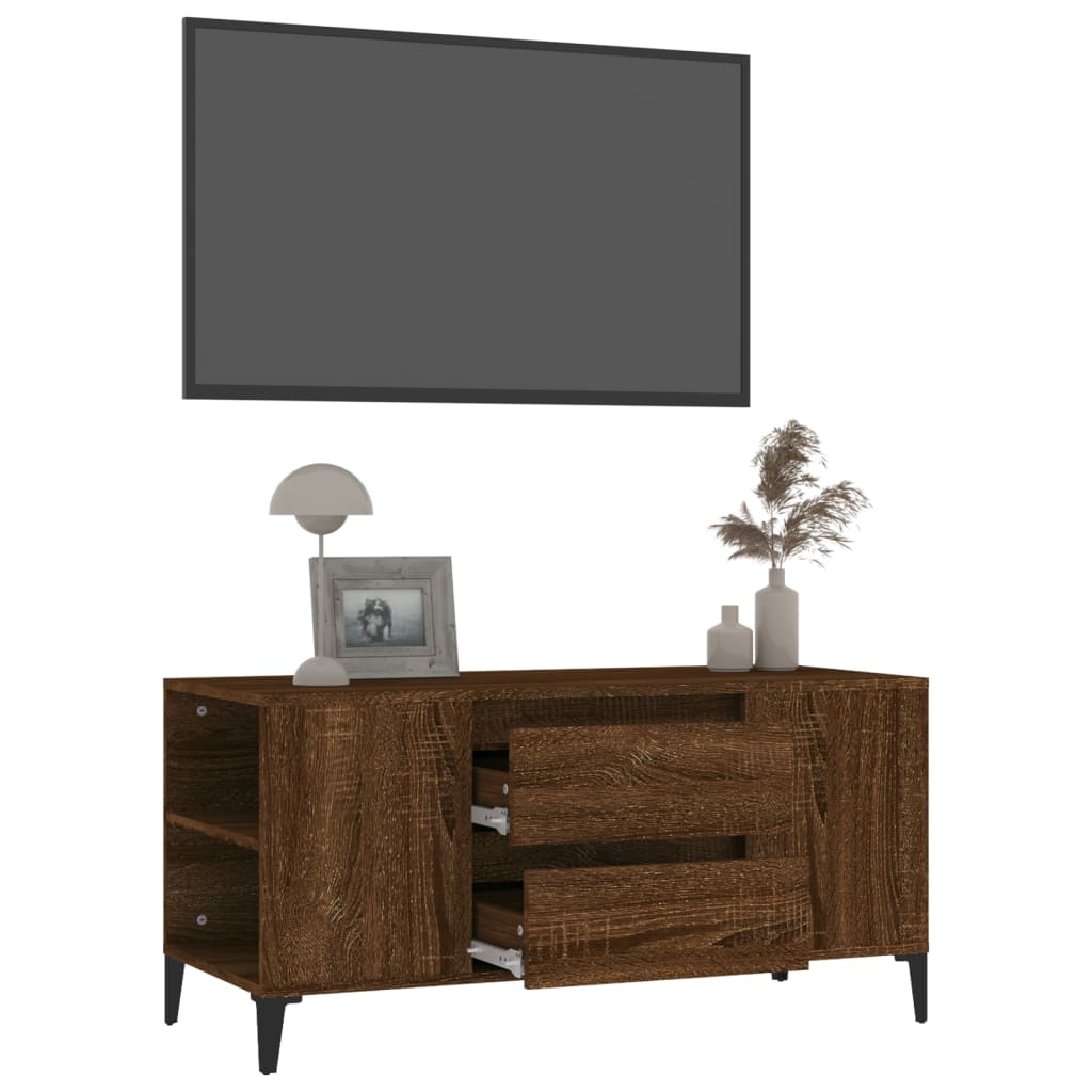 Mobile Porta TV Rovere Marrone 102x44,5x50 cm Legno Multistrato cod mxl 26786