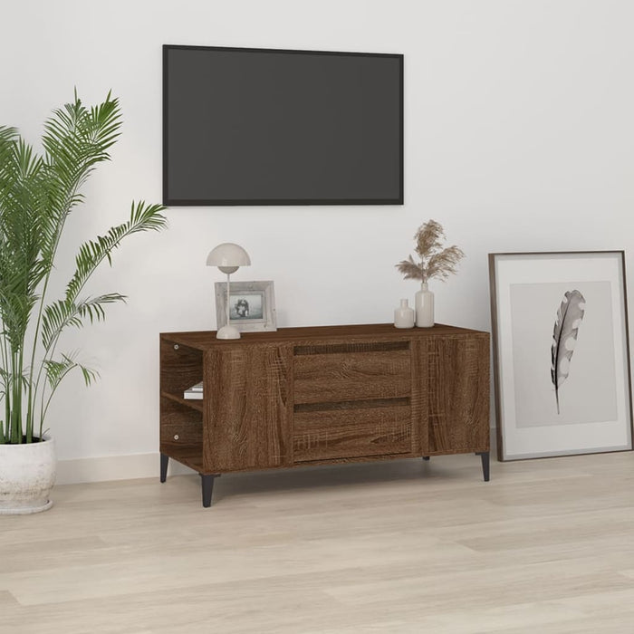 Mobile Porta TV Rovere Marrone 102x44,5x50 cm Legno Multistrato cod mxl 26786