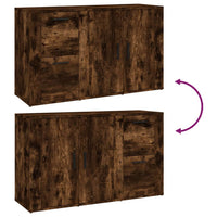 Credenza Rovere Fumo 100x33x59,5 cm in Legno Multistrato