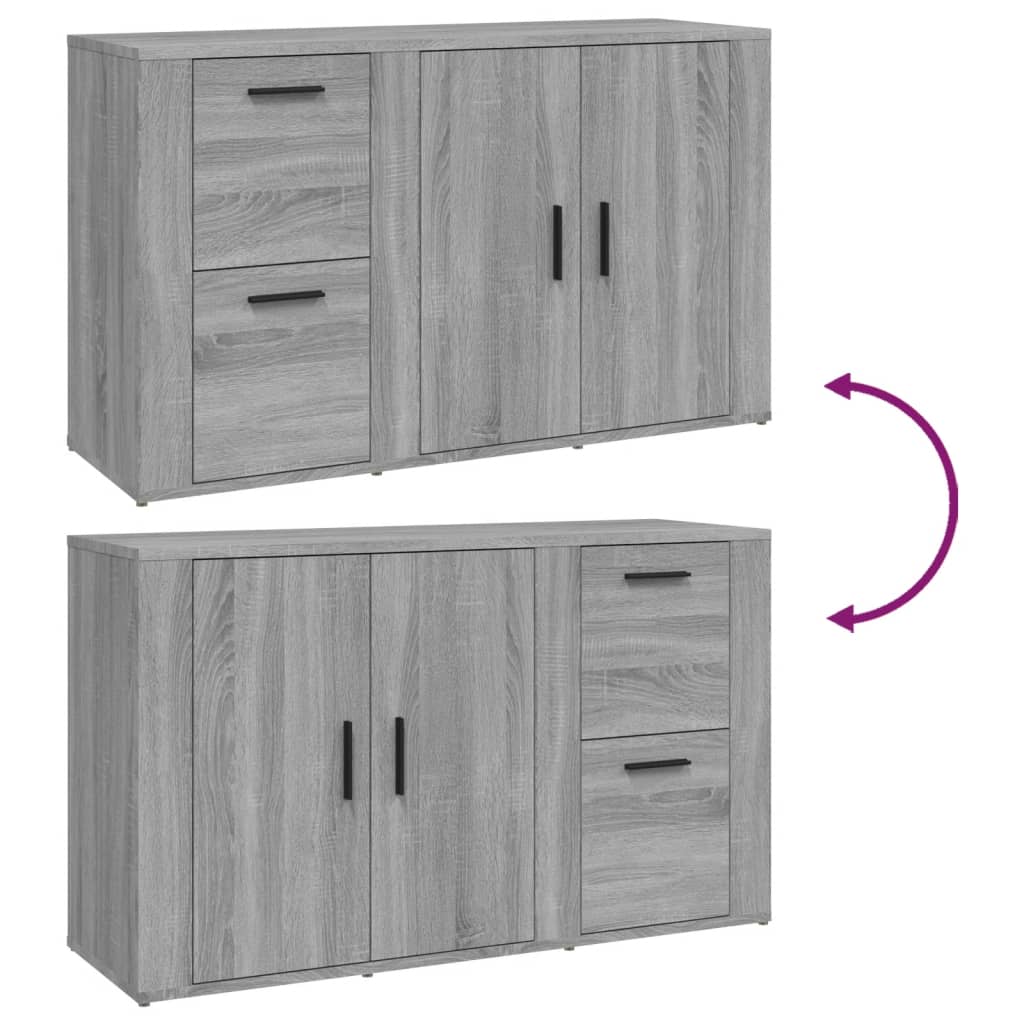 Credenza Grigio Sonoma 100x33x59,5 cm in Legno Multistrato